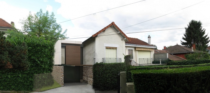 Extension d'une maison 1930 : faade sur rue