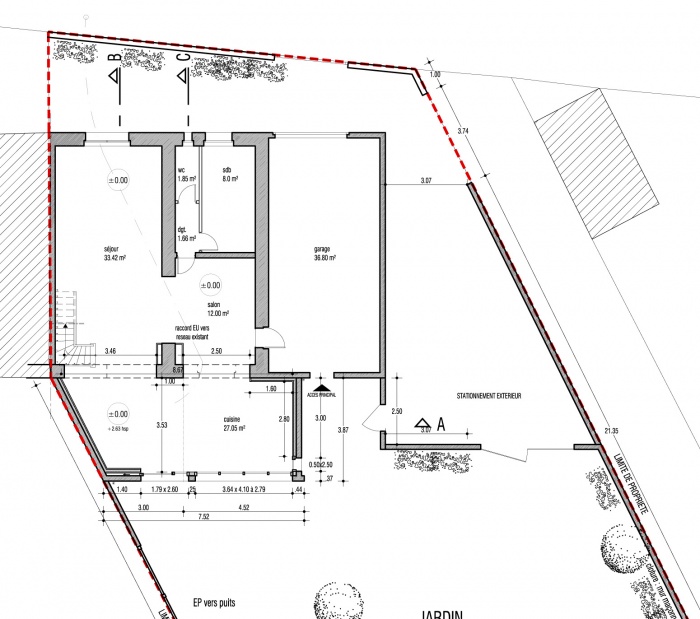 Extension L : Plan de l'extension