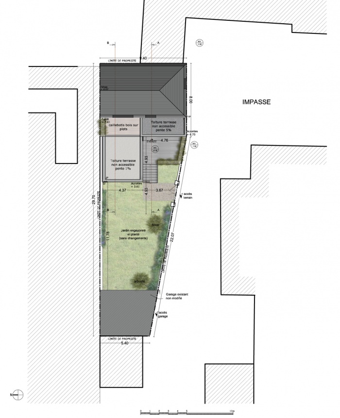 extension et surelvation d'une maison