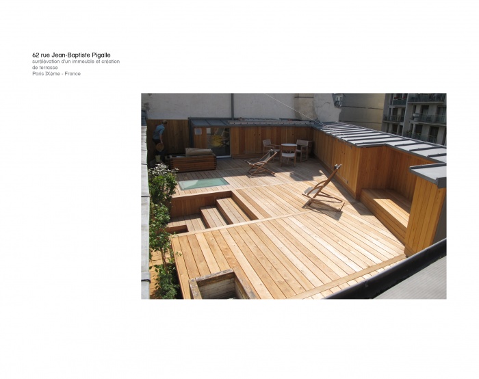 Transformation d'un immeuble d'habitation et cration de terrasse