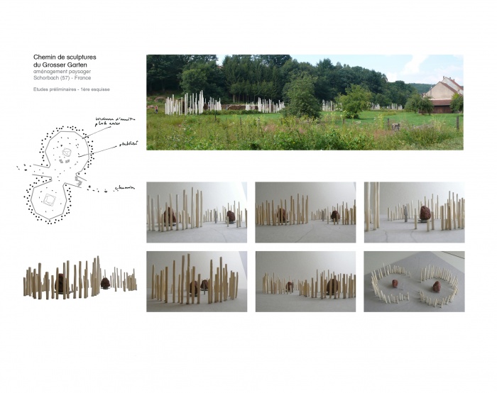 Am�nagement d'un jardin de sculptures