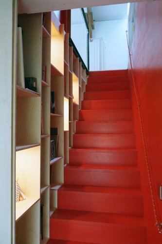 Rhabilitation d'une grange  en maison d'habitation : escalier.JPG